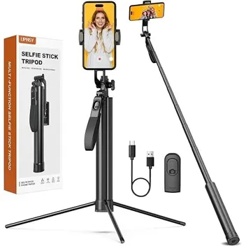 Liphisy 72" Metal Tripod & Selfie Stick with Remote