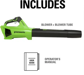 48V (2 x 24V) Greenworks Brushless Cordless Axial Blower w/ (2) 4.0Ah USB Batteries & Dual Port Rapid Charger