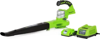 48V (2 x 24V) Greenworks Brushless Cordless Axial Blower w/ (2) 4.0Ah USB Batteries & Dual Port Rapid Charger