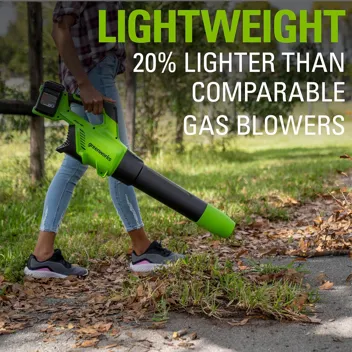 48V (2 x 24V) Greenworks Brushless Cordless Axial Blower w/ (2) 4.0Ah USB Batteries & Dual Port Rapid Charger