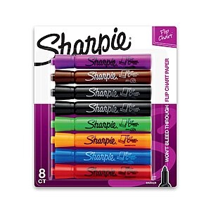 Flip Chart Markers, Bullet Tip, 8 Pack