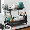 USharp 2-Tier Counter Dish Drying Rack with Drain Board