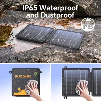 Wastde 10W Foldable Portable Solar Panel Kit