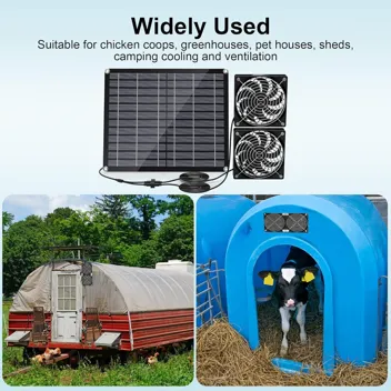 ZDB-28 30W Dual 4.7" Solar Powered Fan Kit