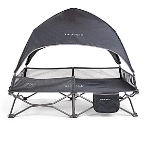 Baby Delight Go with Me Bungalow Deluxe Portable Cot | Toddler Travel Bed (Grey)