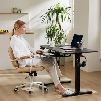 Dumos 48x24" Electric Standing Desk with Keyboard Tray