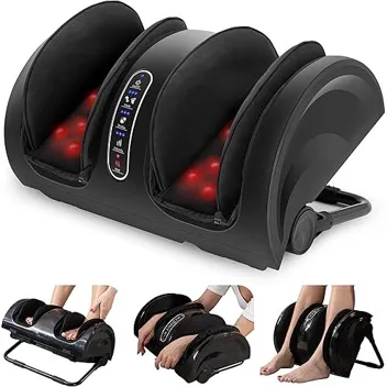 Heat Shiatsu Kneading Rollowing Foot Calf Massager