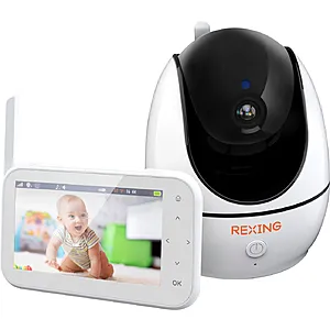 4.5'' Rexing Video Baby Monitor w/ Night Vision & Two-way Talking