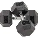 45lb Rubber Coated Hex Dumbbell Weight Set (Pair)