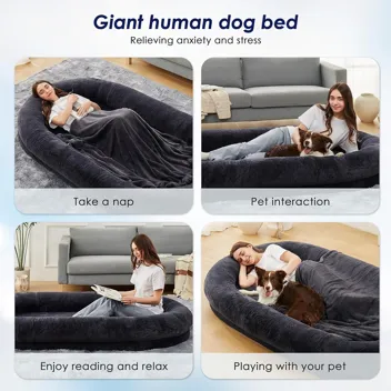 Dogke 260GSM 72" x 48" x 10" Large Human Dog Bed