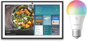 Echo Show 21" 1080p Fire TV Smart Display with Sengled LED Smart Bulb