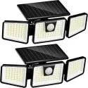 Incx 156-LED 3-Head Solar Motion Security Floodlight