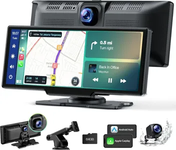 9.26" Apple CarPlay & Android Auto Portable Car Stereo with 2.5K Dash Cam