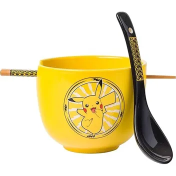 Pokemon Pikachu Ramen Noodle Rice Bowl Set (3-Piece)