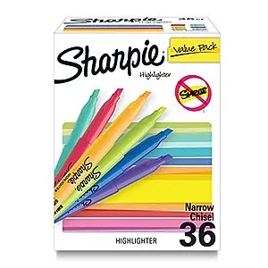 [S&S]: 36-Count Pocket Highlighters (12 Assorted Fashion Colors) (44.1¢ each)