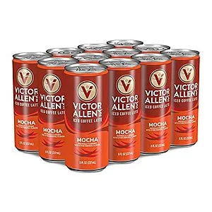 Victor Allen's Coffee Iced Canned Coffee Latte, 8oz Cans