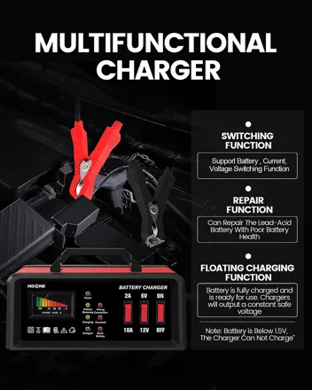 Noone 2A/5A Smart Car Battery Charger