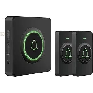 Wireless Doorbell w/ Two Buttons 5 Volume Levels and 56 melody options