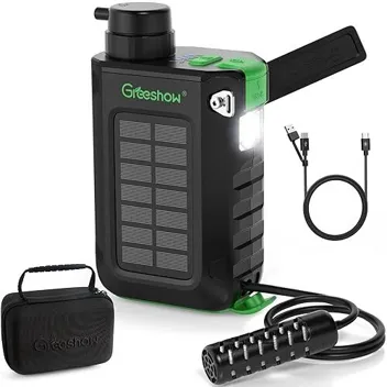 Greeshow Solar Powered Electric 5-Stage Portable Water Filter