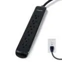 6-Outlet Surge Protector Power Strip with 4ft Braided Cord