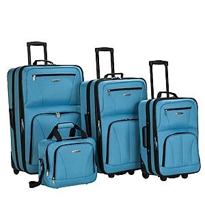 4-Piece Rockland Luggage Journey Softside Expandable Luggage Set (Select Colors, Tote & 19" 24" 28" Upright) or Walmart