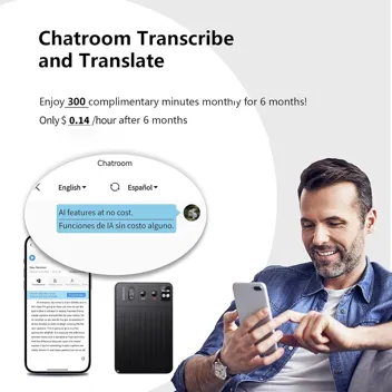 X02 64GB AI Voice Recorder with ChatGPT Transcribe & AI Summarizer