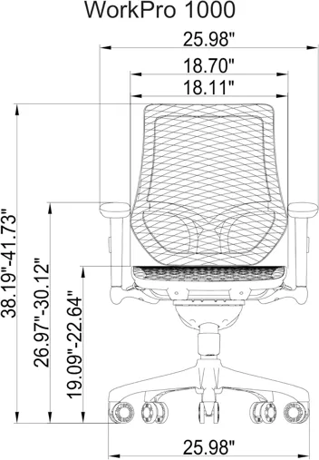 WorkPro 1000 Series Ergonomic Chair