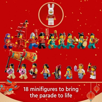 1,653-Piece Lunar New Year Parade Building Set w/ 18 Minifigures