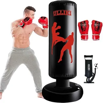 Ulliki 67" Punching Bag with Boxing Gloves and Pump