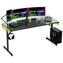 Gtracing RGB-Lit 55" T-Shaped Gaming Desk