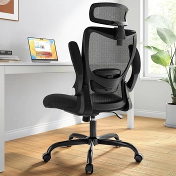 ErGear Ergonomic Office Chair with 2'' Adjustable Lumbar Support, Headrest & Flip-Up Armrests