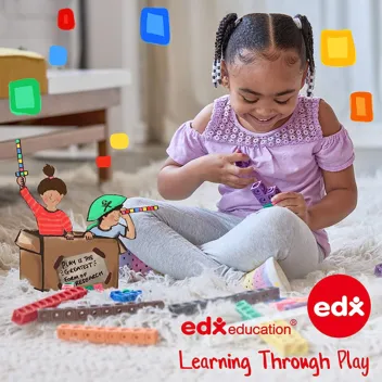 100-Count Edx Education Linking Cubes Kids Connecting Blocks