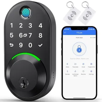 WiseGear T18 Keyless Entry Fingerprint Smart Deadbolt Door Lock Set