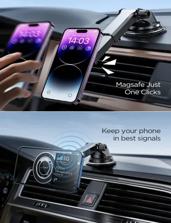 Lisen 15W PRO MagSafe Car Phone Mount (for iPhone 15)