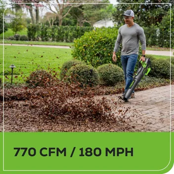 80V Cordless Brushless Axial Leaf Blower w/ Batteries & Charger
