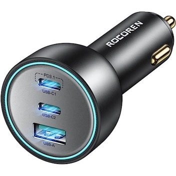 Rocoren 165W USB-C & USB-A Car Charger