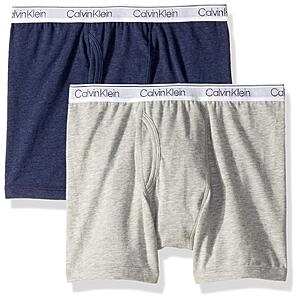 Klein Little Boys' Assorted Boxer Briefs, Gray/Heather Blue, XL (16/18)