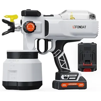 LeFondat 1200ML Cordless Airless Paint Sprayer with 2x 2000mAh Batteries