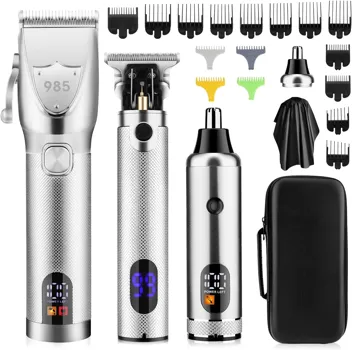 3-Piece Cordless Electric Hair Clippers & Trimmer Set