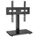 MountFTV Modern Black Universal Table Top TV Stand (32-65" TVs)