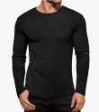 Ekouaer Long Sleeve Shirts Ribbed Pullover Sweater (S-XXL)