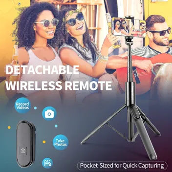 Sensyne 60" Phone Tripod & Selfie Stick, Lightweight All in One Phone Tripod Integrated with Wireless Remote Compatible with All Cell Phones for Selfie/Video Recording