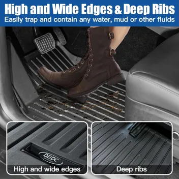 Dedc 6-Piece Model 3 2017-2023 All Weather Floor Mats