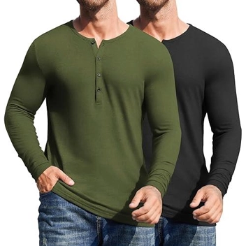 Coofandy Slim Fit Henley Shirts