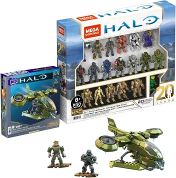 MEGA Halo Action Figures Toy Building Set, 20th Anniversary Pack (Amazon Exclusive)