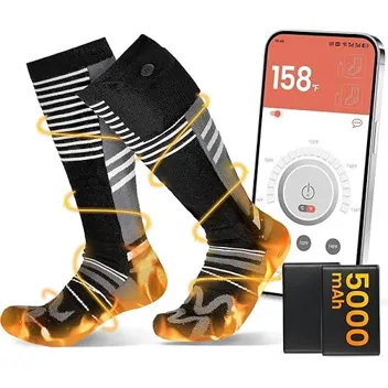 5000mAh App-Controlled Rechargeable Electric Heated Socks