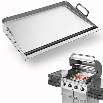 Eutrkei 23" x 16" Universal Stainless Steel Flat Top Griddle with Removable Grease Tray