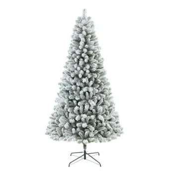 Holiday Time 7.5ft Pre-Lit 350-LED Color Changing Flocked Frisco Pine Artificial Christmas Tree