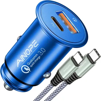 Ainope 67.5W USB-C Car Charger with 3.3ft Type-C Nylon Cable