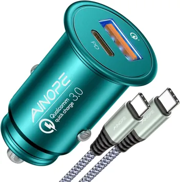 Ainope 67.5W USB-C Car Charger with 3.3ft Type-C Nylon Cable